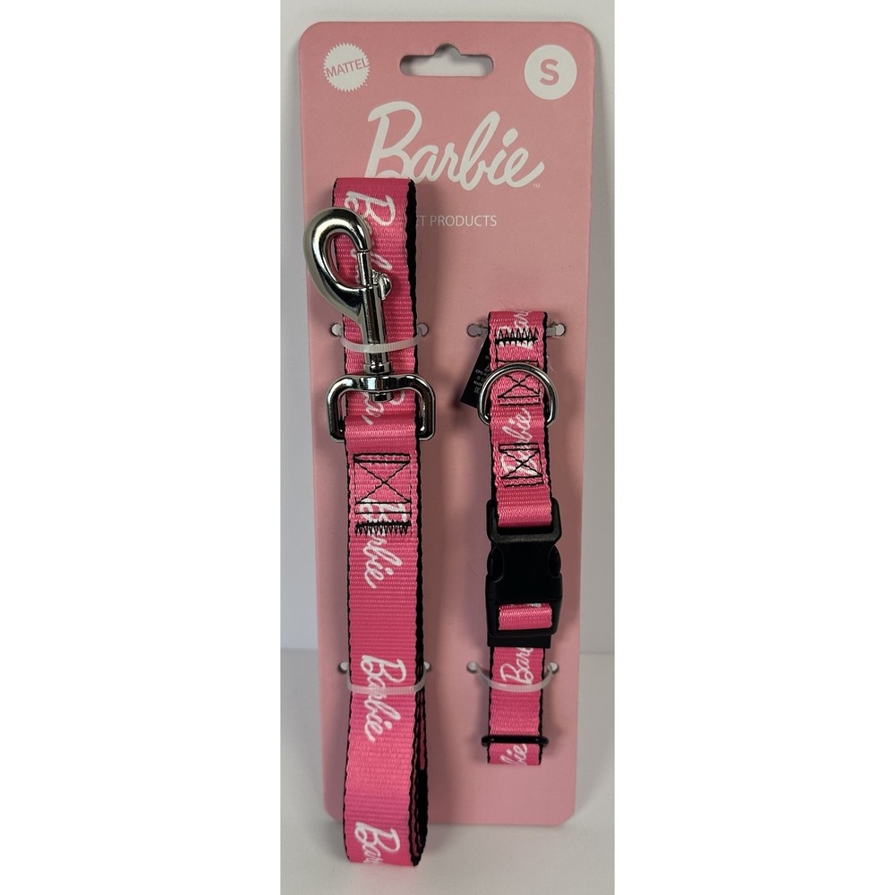 Barbie Pink Dog Collar Leash Set Small Adjustable Buckle Down Licensed Pet